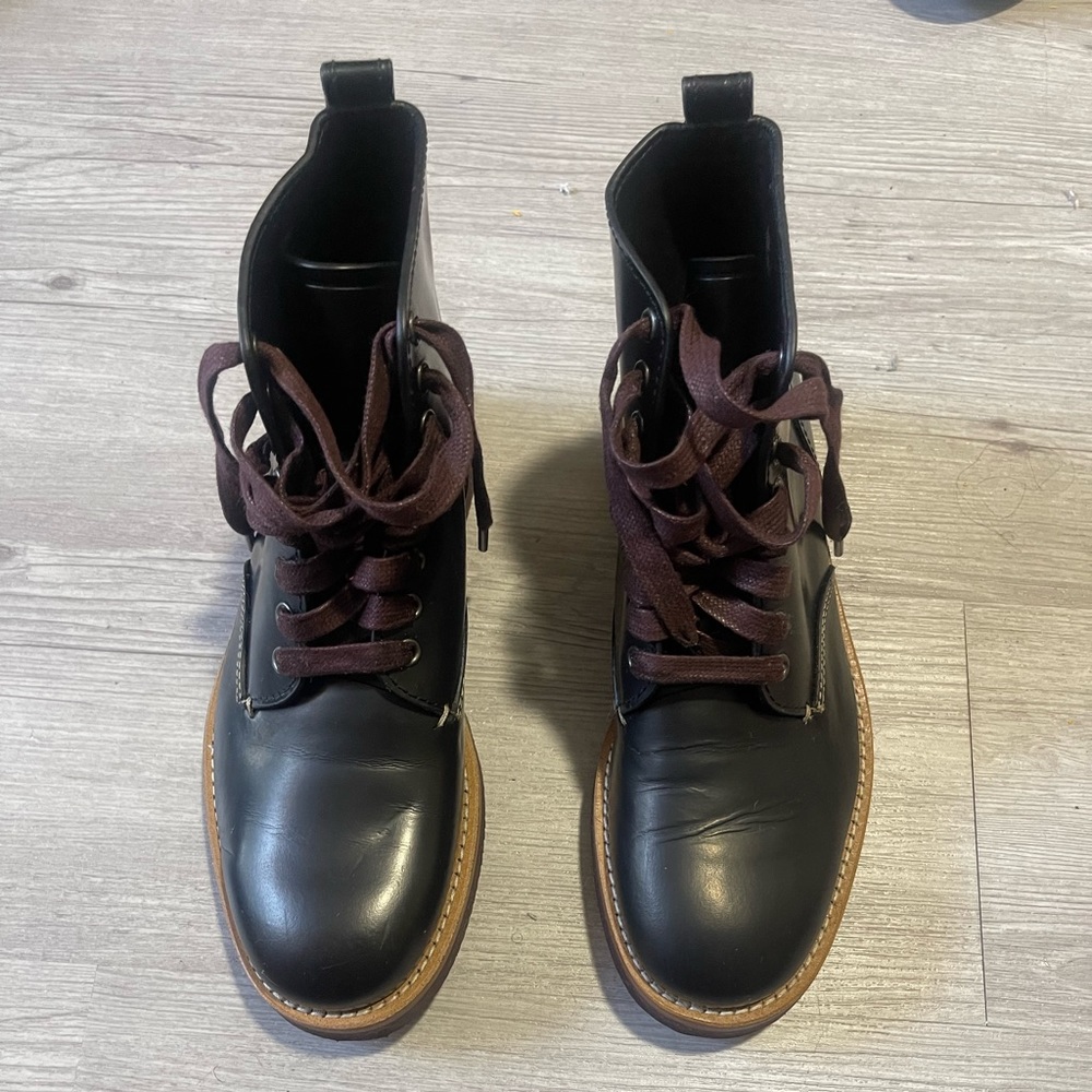 Black Coach leather high top boots - Picture 2 of 4